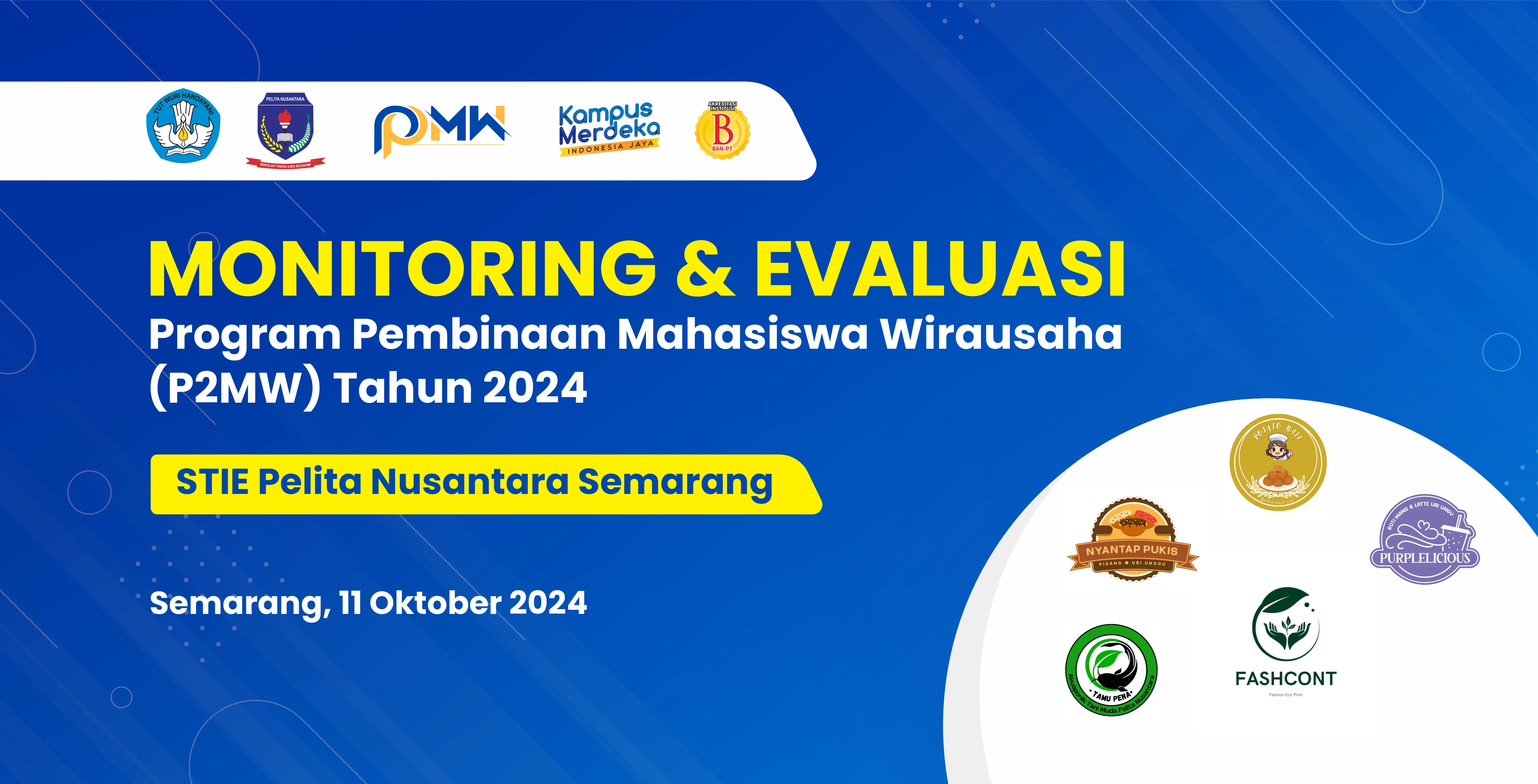 Monitoring & Evaluasi Program Pembinaan Mahasiswa Wirausaha (P2MW) Tahun 2024